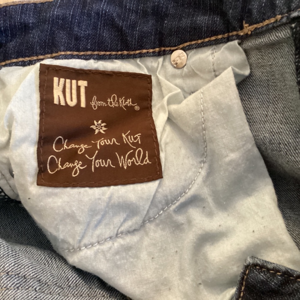 Kut From The Kloth Catherine Blue Denim Boyfriend Shorts Size 6 - Picture 5 of 6